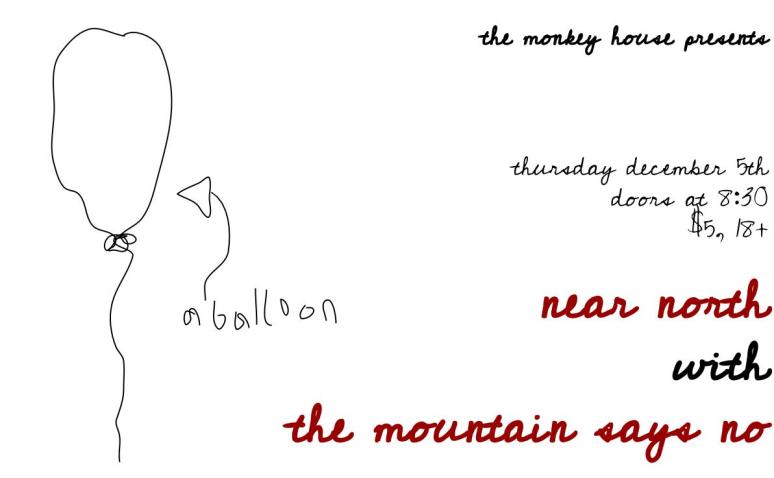 The Monkey House - Winooski, VT w/ The Mountain Says No 12-5-13